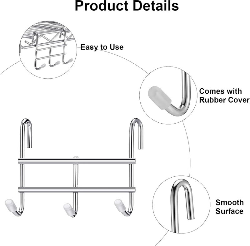 MVPower Hooks for Wire Shelving, Multi-Purpose Durable Hanging Wire Shelving Hooks with Rubber Cover for Wall Grid Panels (6 Pack) - Image 3